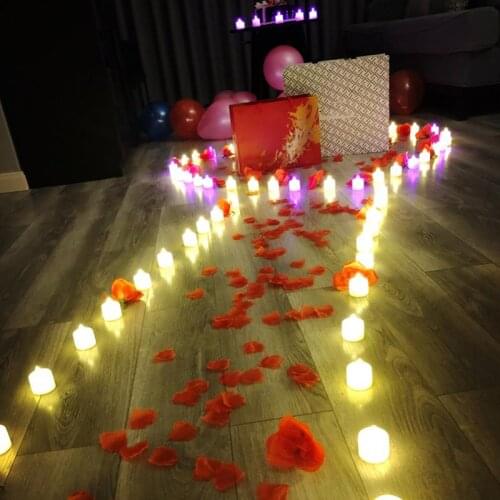 24 pcs Electronic LED Tea Candle Light Battery-Powered Electronic Candles for Proposal Ceremony Atmosphere Light