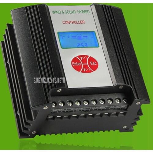24V/48V High-end Intelligent LCD Display 600W Wind Solar Hybrid Controller For Street Light Monitoring Wind Turbines Hot Sale