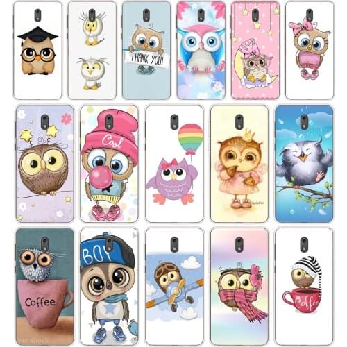 46 Luxury fashion cute starry owl Silicone TPU Protective Cover Phone Case On Case For Nokia 2 2.3 3 3.1 5 5.1 Case Soft