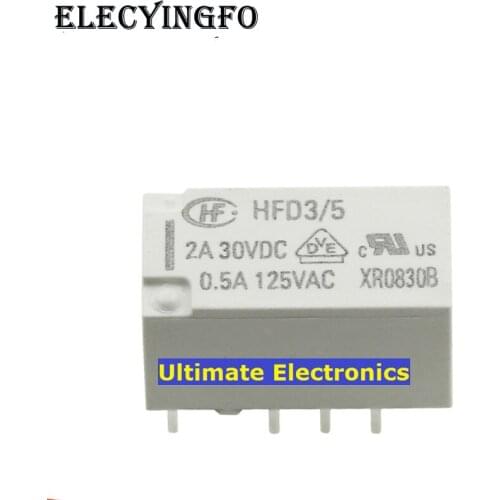 5pcs relay HFD3-5 two sets of conversion 8-pin monostable 0.5A125VAC HFD3/5 TX2-5V