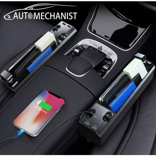 Storage Car Charger QC3.0 Fast Charge For Car Cigarette Lighter Socket Dual USB Auto Charging Adapte For iPhone Samsung Huawei