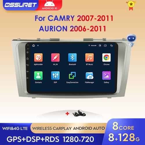 2din 9inch 2.5D Android 10 CAR DVD Radio Multimedia Player For Toyota Camry 2007 2008 2009 2010 2011 Navigation gps