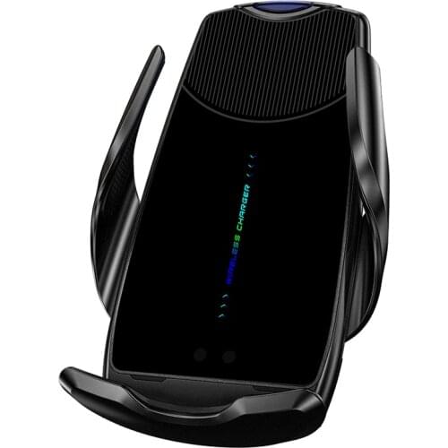 C2 15W Wireless Car Charger Automatic Clamping Fast Charging Phone Holder Mount Car for iPhone Huawei Samsung Smart Phones