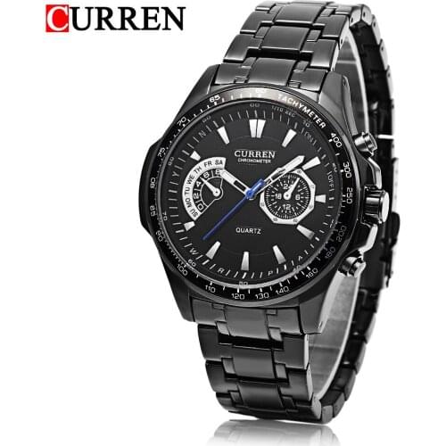 Mens Watches CURREN Fashion Business Quartz Watch Men Sport Full Steel Waterproof Wristwatch Male Clock Relogio Masculino 8020