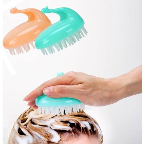 1pc Baby Shampoo Brush Children Bathing Silicone Bath Brushes Shampoo Soft Massage Comb Kids Washing Hair Tool Shower Accessory