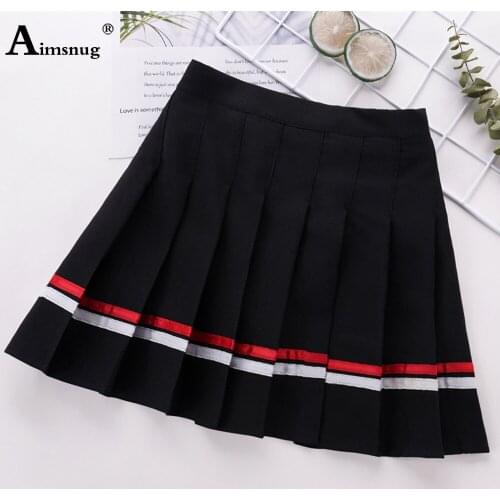 Kpop Style 2021 Autumn Skirt Dresses Kids Clothes Baby Girls Patchwork Stripe Skirts Children Elastic Waist Pleated Skirts Dress