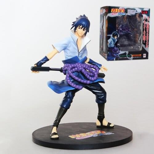 Naruto Anime Figure Uchiha Sasuke PVC Figurine GEM Shippuden Figma Juguetes Model Statue Sharingan Brinquedos Naruto Manga Toys