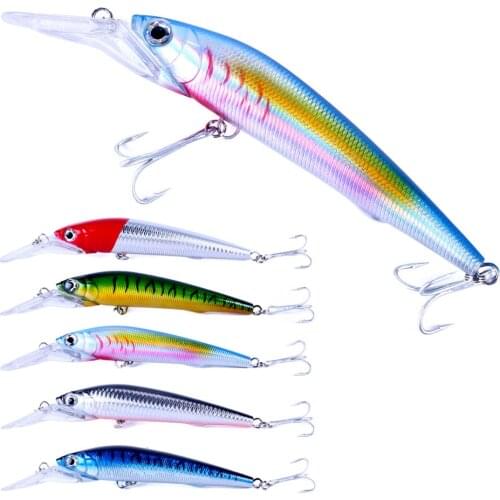 HENGJIA 1pcs 18cm 41G Large Laser Minnow Lure Deep Diving Hard Bait Artificial Wobbler Sea Bass Pike Perch Fishing Tackle