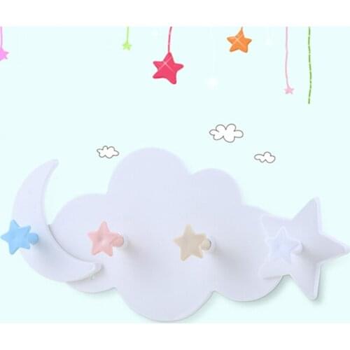 Children Room Girls Room Clothes Hooks Nail-Free Decorative Hooks Cupboard Hooks 85DA