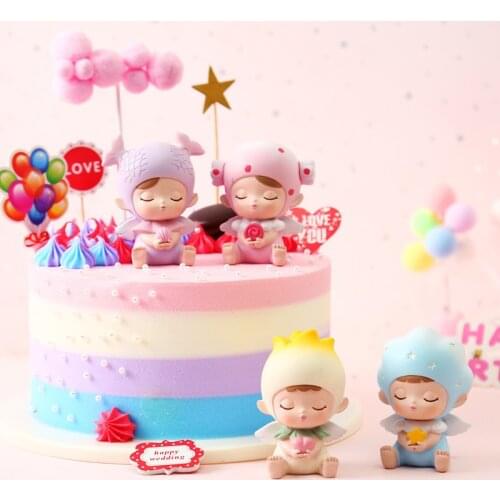 Cute Elf Doll Car Interior Decoration Cake Baking Decorations Resin Crafts Home Decoration Accessories Modern
