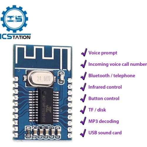Bluetooth Audio Receiver Module MP3 WMA WAV FLAC Decoder Board Lossless BLE 4.2 Voice Sound Receiver for Car Speakers Headphones