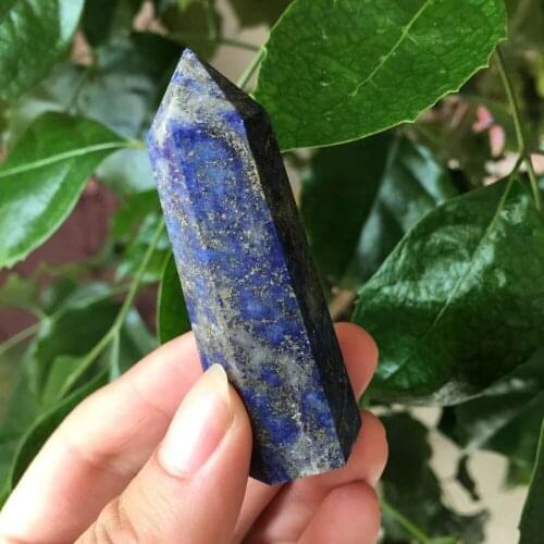 Natural Lapis Lazuli Crystal Obelisk Quartz Wand Point Mineral Specimen reiki Healing 1pcs