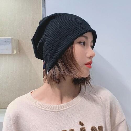 Unisex Autumn Cotton hat Beanie Hats Men Knitted Hat Women Balaclava Bobble Hat Winter Flannelette Knit Cap Comfortable Kerchief