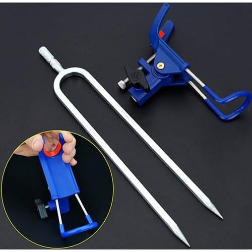 1pcs Fishing Rod Stand Support Bracket Rest Ground Holder Pole stainless steel Sea Rod Holder Rest Adjustable Clamp