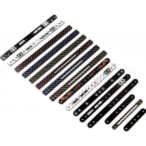 Homemade 1.5mm HG Carbon Fiber Popsicle Reinforcing Plate for 1/32 Tamiya Mini 4WD Car Model Parts 15495/15497/2017/2019/2020