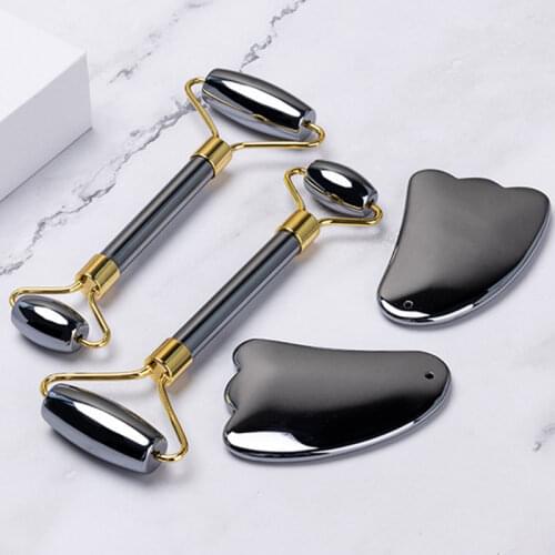 Power THz Gua Sha Stone Terahertz Face Roller Facial Massage Scratch Board Skin Care Gouache Scraper Guasha Massage tools