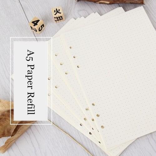 Journal Filofax A5 Refills Inner Pages Loose Leaf-Notebook Spiral-Binder Grid Line-Dot Weekly Monthly-Planner Traveler