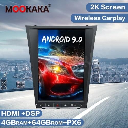 Tesla Style Android 9.0 64GB Car GPS Navigation Radio For Lexus GS300/GS460 GS450/GS350 2004-2011 Multimedia Player Stereo Unit