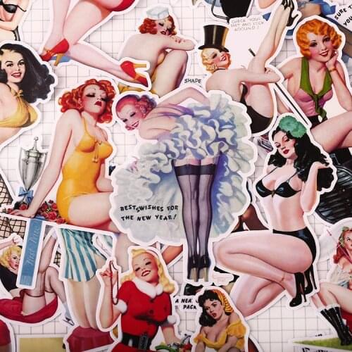 Vintage Girl and Victoria Rose Paper Stickers Crafts And Scrapbooking stickers book Decorative sticker DIY Stationery