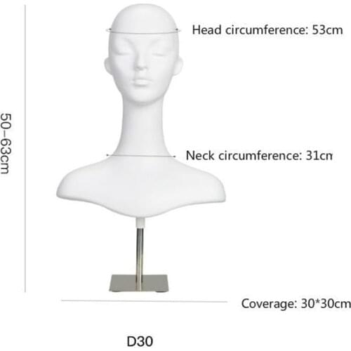 High-end Model Props Female Shoulder White Head Table Head Hat Cap Wig Holder Shelf Desk Scarf Jewelry Necklace Display Stand