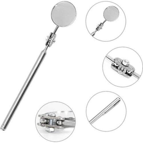 Automotive Maintenance Inspection Mirror Car Telescopic Detection Lens Inspection Adjustable Round Mirror 360 Degree Repair Tool