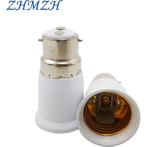 ZHMZH 2pcs/lot B22 To E27 Lamp Holder Converter Conversion Socket Adapter Fireproof Holder Lamp Base For Home Light&Lighitng