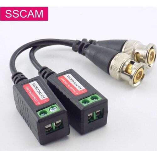 1 Pair HD Video Balun Twisted CCTV Balun Passive Transceivers BNC Cable Cat5 CCTV Camera Accessories