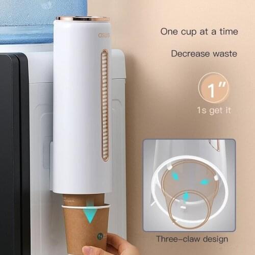 1pcDispenser Automatically Drop Cup Remover Wall Mounted Disposable Paper Cups Dispenser Plastic Cup Holder Cups Container