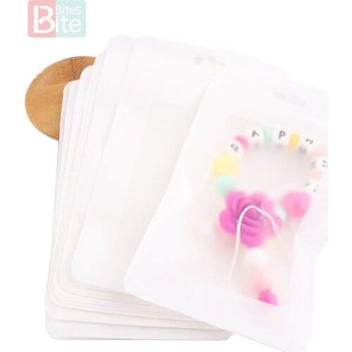 Bite Bites 20pc White (19.5x11.5cm) Display Bags BPA free Baby Plastic Bags Package Jewelry Gift Pendant Accessories