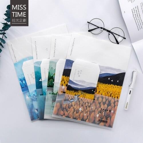 9pcs/Set 3 envelopes+6 writting paper Small Lucky Series Envelope For Gift Stationery School Supplies
