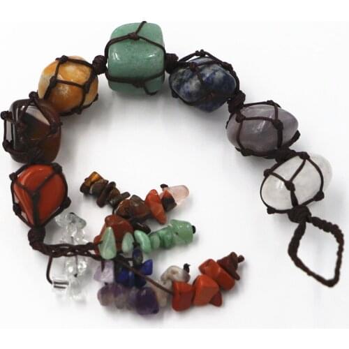 Car Pendant Chakra Falling Gems Tassel Spiritual Meditation Hanging Window Decoration Natural Stone Car Home Decoration