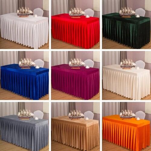 Velvet Tablecloth Room Decor Aesthetic Hotel Conference Room Exhibition Office Business Rectangular Flannel Table Cover
