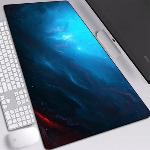 Large Mouse Padlarge Size Night Blue Nature Anti-slip Softy Rubber With Locking Edge Desk Mats For LOL DOTA CSGO Games