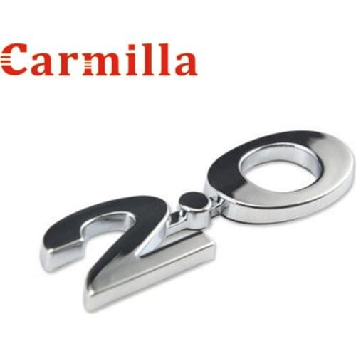 Carmilla Car ABS Chrome 3D Sticker 2.0 Emblem Badge Decals Stickers for Ford Focus 2 3 4 MK2 MK3 MK4 Fiesta Ecosport Car Styling