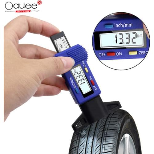 Digital Car Depth Gauge Tyre Tire Tread Depth Gauge Caliper Thickness Gauges Tyre Measure Tool Brake Shoe Pad Tire Calipers