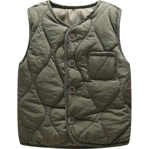 Childrens Vest Coats For Winter Clothing Thickened 0-6 Years Old Boy Girls Cotton-Padded Baby Waistcoat Autumn Comfortable 2020