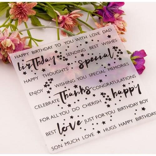 DIY Photo Album template Craft Card Plastic Hemp Embossing Paper Cards Making Embossing Folders Template EM181 Boy Birthday