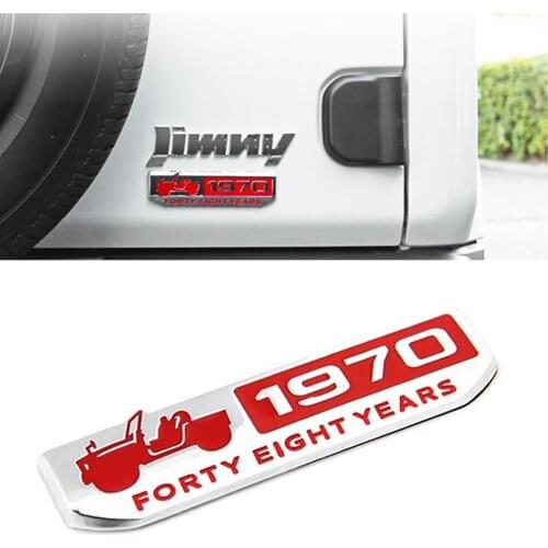 Car Logo 1970 Commemorative Mark Metal 3D Sticker For 2007 -2021 Suzuki Jimny JB23 JB43 JB64 JB74w Accessories
