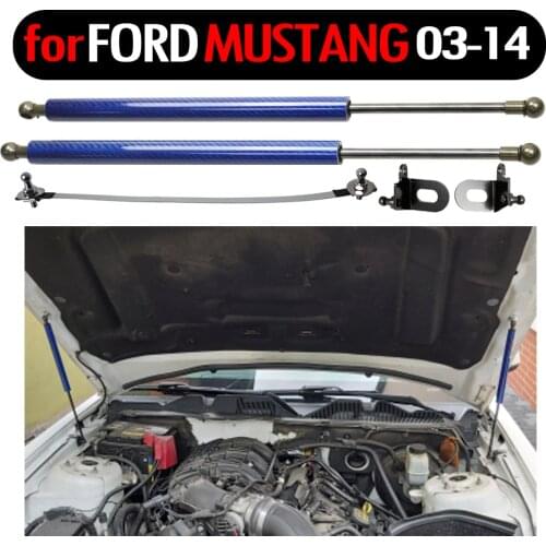 Gas Struts Lift Support for Ford Mustang 2010-2014 Absorber Auto Front Bonnet Hood Modify Shock Damper Carbon Fiber