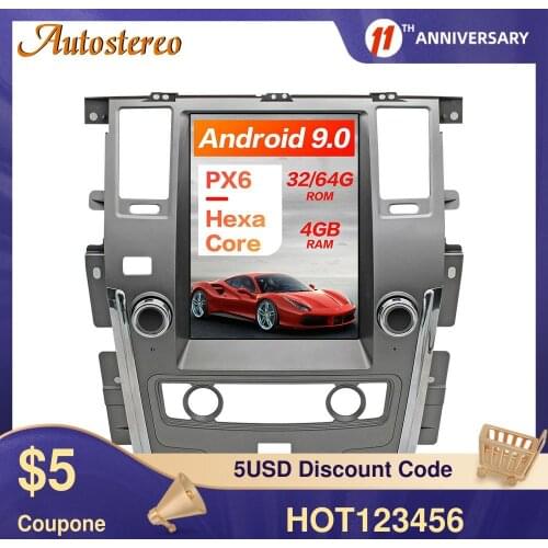 For NISSAN PATROL 2010-2019 13.6 inch Tesla Style Android 9 Car GPS Navigation Stereo Head Unit Multimedia Player Auto Radio DSP