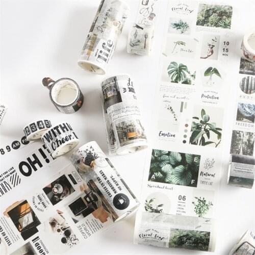 Leisure Time Series Washi Tape Adhesive Tape DIY Scrapbooking Sticker Label Masking Tape Student Stationery Gift