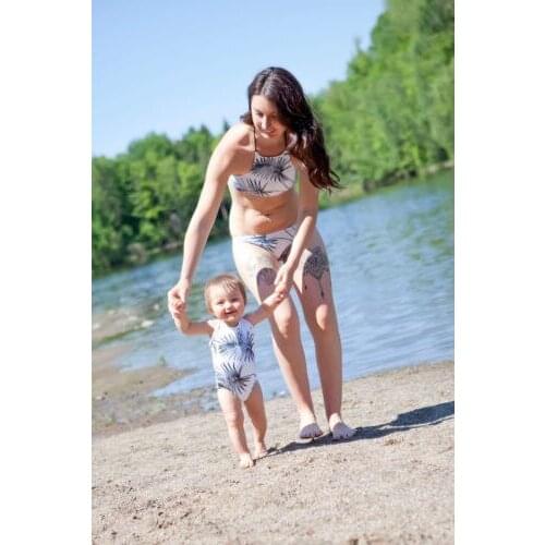 New Mother And Daughter Matching Women Kid Sexy Printed Bikini Set Push-up Padded Swimsuit Swimwear Bathing Suit Beachwear 2018