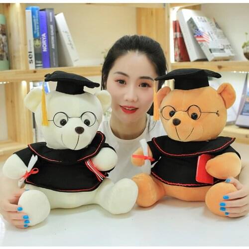 1pc 23/28/35CM Cute Large Size Graduation Teddy Bear Plush Toy Lovely Dr.bear Stuffed Dolls for Children Baby Xmas Gifts