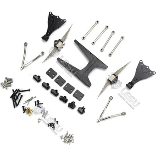 Toy Truck Model Metal Chassis Rear Suspension Shock Kits For Car 1/14 Tamiya Rc Truck Actros Arocs lesu Dump truck Frame Upgrade