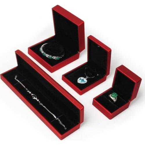 Fashion LED Ring Pendant Bangle Bracelet Storage Box Jewelry Display Holder Case