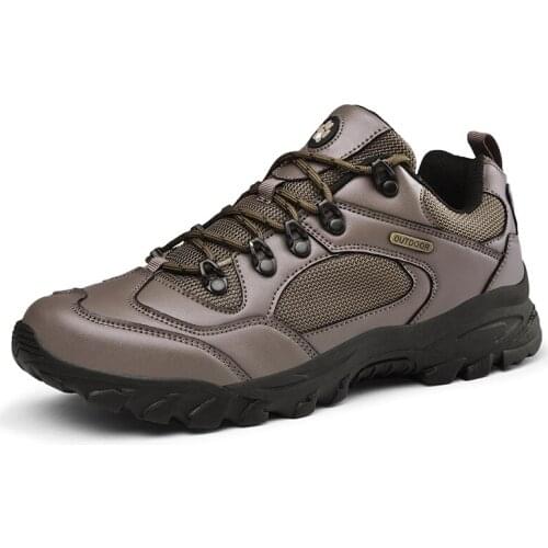 Big Size 49 Mens Outdoor Hiking Shoes Male PU Top Mountain Camping Boots Anti Slip Sole Walking Shoes All Terrain Trekking Shoe