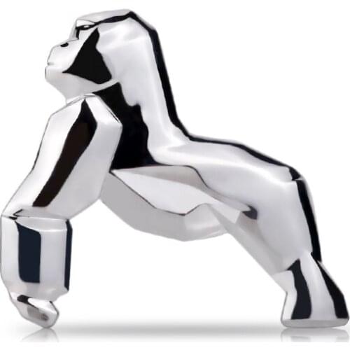 Car Sticker King Kong Tailgate Fuel Cap C-Pillar Metal 2 Colors Emblem Badge Tuning Motorcycle Auto Car Accessories Decoration