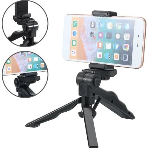 New Arrival 1pc Mini Desktop little Phone Stand Tabletop Tripod With Clip for Vlog Mirrorless Camera Smart phone