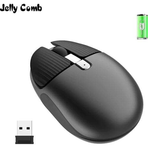 Jelly Comb Rechargeable Wireless Mouse for Laptop Computer Notebook Silent Click 2.4g Wireless Mouse for Windows Mac os Mac