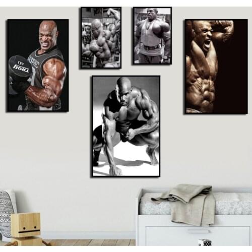 Poster Ronnie Coleman Sports Star Muscular Man Canvas Painting Wall Art Living Room Decoration HD Print